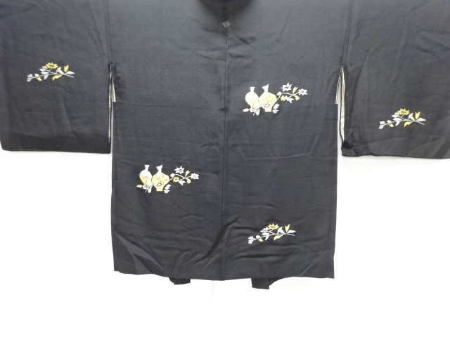 JAPANESE ANTIQUE HAORI / TAISHO ROMAN STYLE / WOVEN BRANCH FLOWER